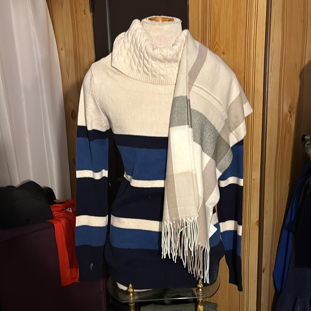 Classic Blue and White Sweater